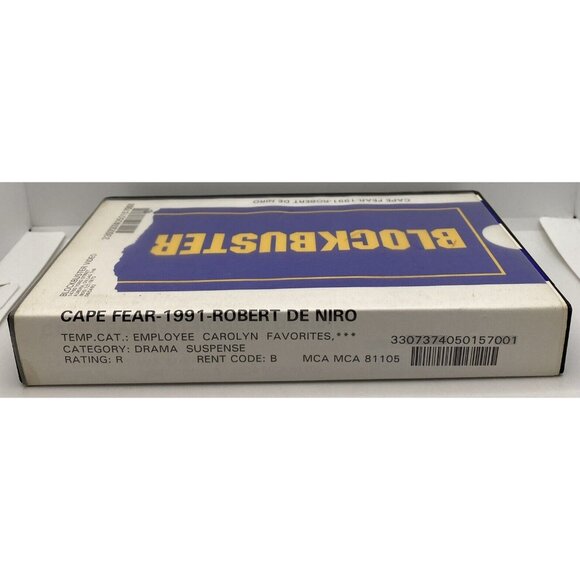 Blockbuster Cape Fear 1991 VHS Video Store Rental Movie Clamshell Case - Picture 2 of 15